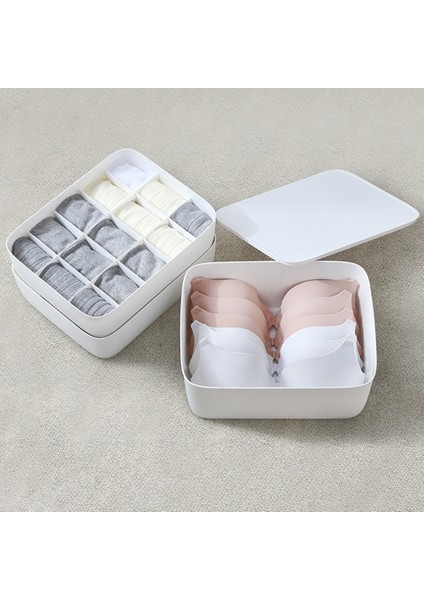 Beyaz Kapak Stili 1grid 10GRIDGRID Iç Saklama Kutusu Ev Yurdu Yatak Odası Plastik Dolap Çekmece Organizatör Sutyen Çorap Makyaj Için (Yurt Dışından) indirimleri