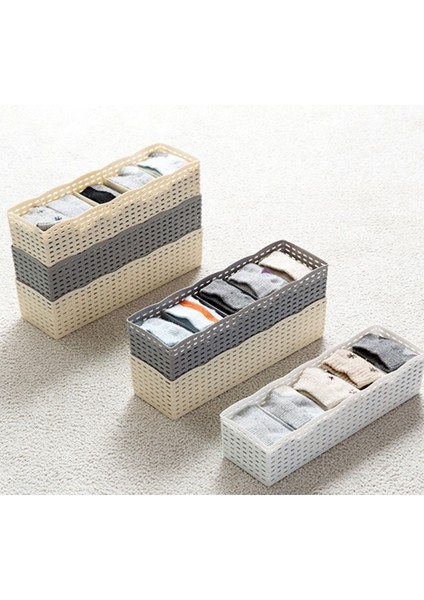 Beyaz Stil Sıcak 5 Izgara Çorap Iç Depolama Sepeti Dolap Organizatör Kutusu Havlu Konteyner Ev Gereçleri (Yurt Dışından) fırsatları