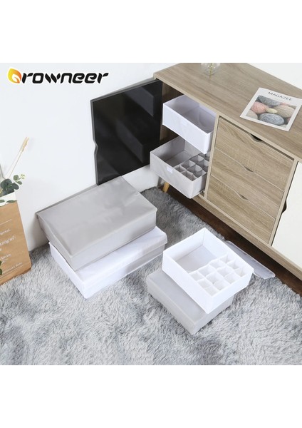 Beyaz 13 Izgara Stili Izgaralar Katlanabilir Iç Çamaşırı Saklama Kutusu Çekmece Sütyen Çorap Kravat Organizatör Çok Fonksiyonlu Oxford Dolap Çekmece Organizatörleri (Yurt Dışından) fırsatları