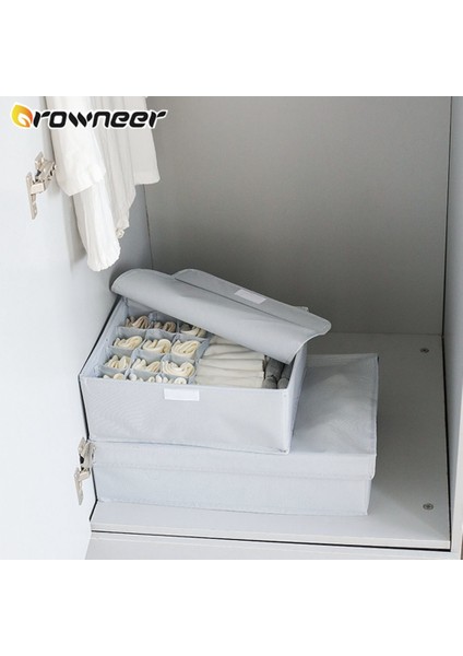 Beyaz 13 Izgara Stili Izgaralar Katlanabilir Iç Çamaşırı Saklama Kutusu Çekmece Sütyen Çorap Kravat Organizatör Çok Fonksiyonlu Oxford Dolap Çekmece Organizatörleri (Yurt Dışından) indirimleri
