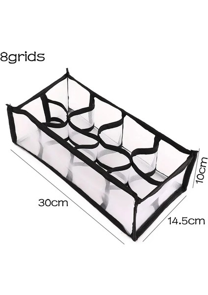 Siyah 8 Izgara Stili Izgaralar Yurt Klozet Organizatör Iç Çamaşırı Çorap Ev Ayrılmış Saklama Kutusu Sutyen Depolama Katlanabilir Çekmece Organizatör Kutusu (Yurt Dışından) fiyatları