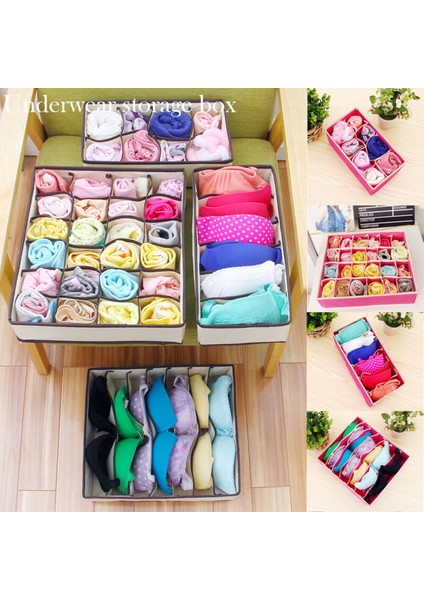 B-6slot Stili Aa Katlanabilir Iç Çamaşırı Çekmece Organizatörleri Bölücüler Dolap Dresser Giysi Saklama Organizatör Kutusu Sütyen Atkılar Kravatlar Çorap Kutuları (Yurt Dışından) modelleri