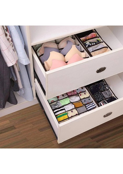 Ordu Yeşili Tarzı Underwear Bra Organizer Multi-Size Foldable Storage Boxes Closet Drawer Divider Clothes Socks Box Organizer Home Organization (Yurt Dışından) indirimleri