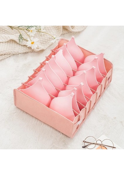 Pembe 7gridl Stili Çekmece Organizatör Iç Çamaşırı Sutyen Organizatör Saklama Kutusu Iç Çamaşırı Atkı Çorap Sutyen Sıcak Satış Çekmece Dolap Organizatörleri Kutuları (Yurt Dışından)