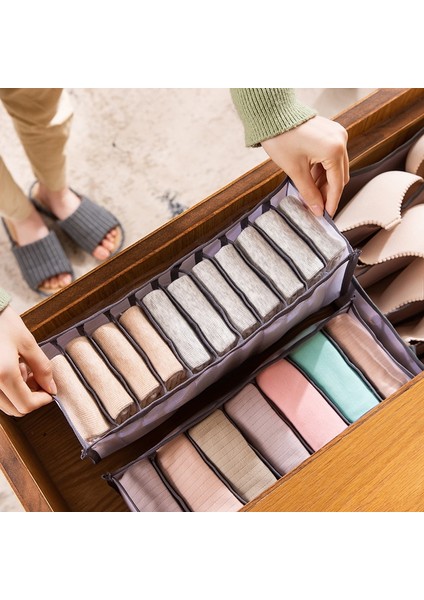 7 Hücreli Gri Stil Iç Çamaşırı Sutyen Organizatör Çekmece Dolap Bölücü Kutular Örgü Çorap Ayırma Kutusu Dolap Yurt Katlanabilir Organizasyon Saklama Kutusu (Yurt Dışından) indirimleri