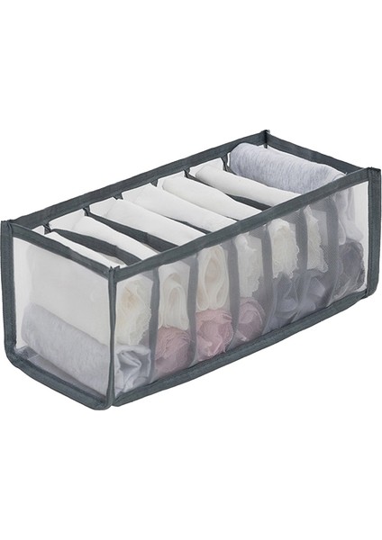 Gri 7 Izgara Stili Izgaralar Iç Çamaşırı Çorap Sutyen Ayırıcı Saklama Kutusu Dolap Çekmece Organizatör Yatak Odası Dolap Ayrı Iç Çamaşırı Saklama Kutusu (Yurt Dışından)
