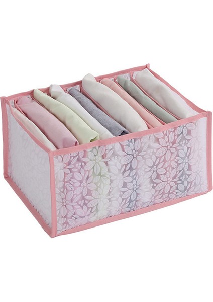 C-Pembe Tarzı Iç Giyim Organizatör Sutyen Saklama Kutusu Dantel Naylon Çekmece Bölücü Dolap Katlanabilir Kravatlar Çorap Şort Çekmece Depolama Organizatör (Yurt Dışından)