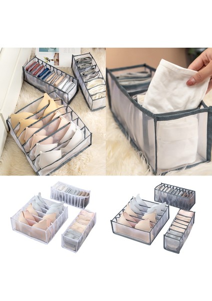 Pembe 6 Izgara Stili Iç Çamaşırı Sütyen Çorap Külot Saklama Kutuları Dolap Organizatörleri Dolap Dolap Ev Organizasyonu Çekmece Bölücü Yatakhane Yerden Tasarruf Edin (Yurt Dışından) fırsatları