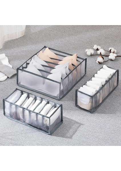 Pembe 6 Izgara Stili Izgaralar Iç Çamaşırı Çorap Sütyen Ayırıcı Saklama Kutusu Dolap Çekmece Düzenleyici (Yurt Dışından)