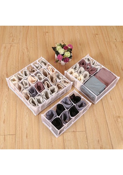 Beyaz 13 Izgara Stili Katlanabilir Çekmece Organizatör Dolap Organizatör Iç Çamaşırı Çorap Ev Kabine Bölücü Saklama Kutusu Giysiler Için Depolama Organizatör (Yurt Dışından) indirimleri