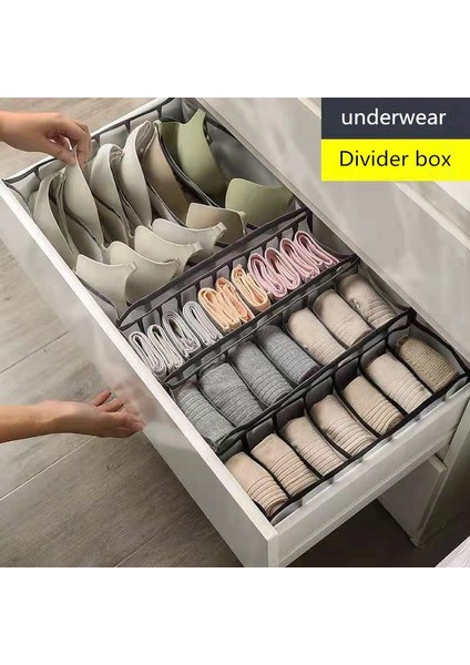 Ms Stili 6-10 Hücre 3pcgardırop Iç Çamaşırı Eşarp Çorap Sutyen Ayrılmış Kutu Iç Çamaşırı Çorap Saklama Kutusu Çekmece Bölmesi Yıkanabilir Ev Depolama Rafı (Yurt Dışından) indirimleri
