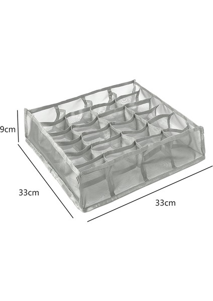 Gri 33X33X9 Stili Dolap Organizatör Iç Çamaşırı Çorap Ev Kabine Bölücü Saklama Kutusu Giysiler Için Depolama Organizatör Katlanabilir Çekmece Organizatör (Yurt Dışından) fiyatları