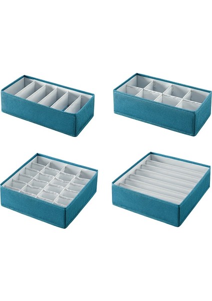 6 Izgara Koyu Yeşil Stili Yeni Katlanabilir Iç Çamaşırı Çekmece Organizatörleri Bölücüler Dolap Dresser Giysi Saklama Organizatör Kutusu Sütyen Atkılar Kravatlar Çorap Kutuları (Yurt Dışından) modelleri