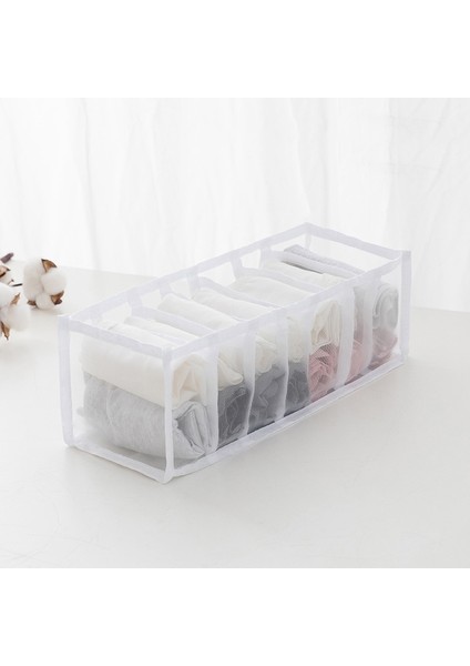 Beyaz-7 Hücre Stili Et Katlanabilir Iç Sutyen Organizatör Saklama Kutusu Çekmeceli Klozet Organizatörleri Bölücü Kutular Yatak Odası Dolap Klozet Organizatör (Yurt Dışından)