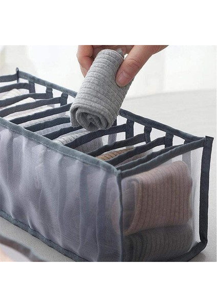 Beyaz-7 Hücre Stili Et Katlanabilir Iç Sutyen Organizatör Saklama Kutusu Çekmeceli Klozet Organizatörleri Bölücü Kutular Yatak Odası Dolap Klozet Organizatör (Yurt Dışından) fırsatları