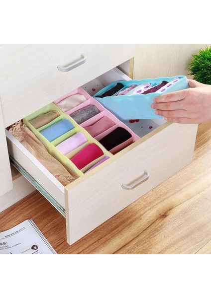 Shanhua Shop Yeşil Stil 5 Cells Plastic Storage Box Tie Bra Socks Drawer Cosmetic Divider Tidy Organizer (Yurt Dışından)