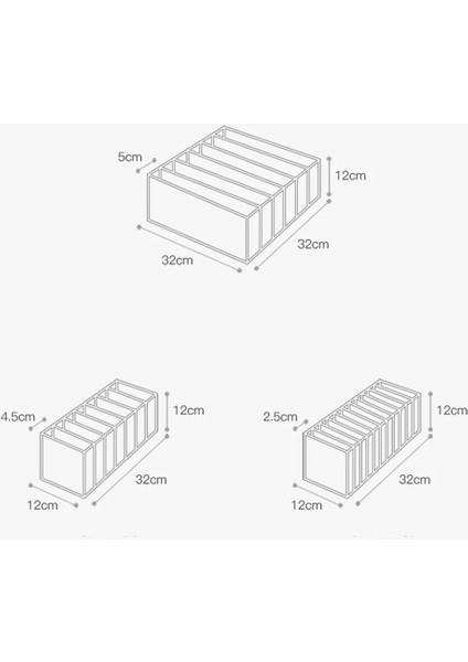 Bej 11 Izgaralı Çorap Stili Iç Çamaşırı Depolama Düzenleyici Çekmece Bölücü, Katlanabilir Nefes Alabilir Sütyen Saklama Kutuları Külotlu Çorapları Storting Için Dolap Bölücü (Yurt Dışından) indirimleri