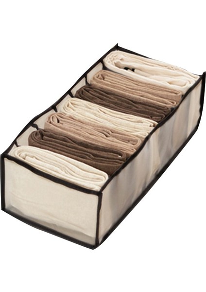 Siyah 17X36X12 Stili 7 Izgara Kot Saklama Kutusu Dolap Gardırop Giysi Bölmesi Kutuları Çekmece Kot Çorap Ayırma Organizatör Pantolon Depolama (Yurt Dışından)