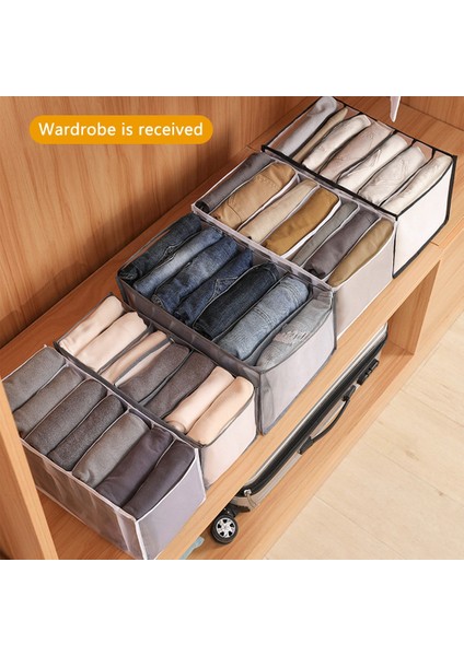 Siyah 6 Izgara Stili Closet Organizer Storage Box Foldable Underwear Organizers Storage Dividers Drawer Organizer Socks 7 Grids Box For Clothes (Yurt Dışından) fırsatları
