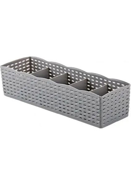 Gri Stil Sıcak 5 Izgara Çorap Iç Depolama Sepeti Dolap Organizatör Kutusu Havlu Konteyner Ev Gereçleri (Yurt Dışından)