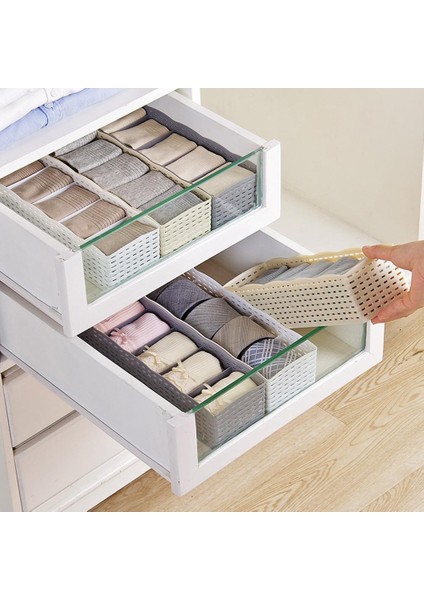 Gri Stil Sıcak 5 Izgara Çorap Iç Depolama Sepeti Dolap Organizatör Kutusu Havlu Konteyner Ev Gereçleri (Yurt Dışından) fiyatları