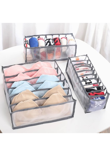 3 Adet-Takım Tarzı Iç Çamaşırı Depolama Organizatör Giysi Saklama Kutusu Çekmece Dolap Organizatörleri Bölücü Kutular Iç Çamaşırı Atkılar Çorap Sutyen (Yurt Dışından) fırsatları