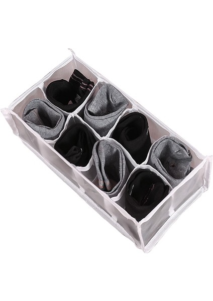 Beyaz 8 Izgara Stili Bölmeli Iç Çamaşırı Saklama Kutusu Çorap Sutyen Külot Organizatör Çekmeceler Sutyen Saklama Kutusu Katlanabilir Çekmece Klozet Organizatör (Yurt Dışından)