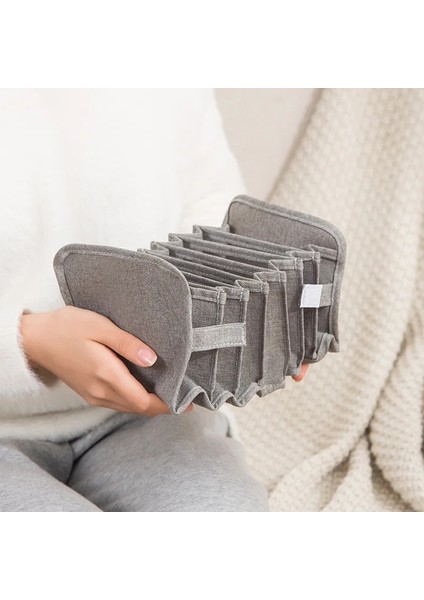 Grey 7 Grids Style Gardırop Sütyen Saklama Kutusu, Çorap Iç Çamaşırı Organizatörü, Iç Çamaşırı Çorapları Için Çekmece Organizatörü, Çok Fonksiyonlu Ev Depolama Organizatörü (Yurt Dışından) modelleri