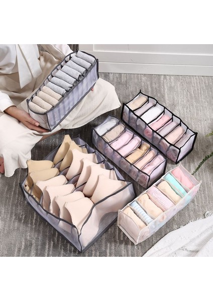 SN0352 Stili Iç Çamaşırı Saklama Kutusu Katlanabilir Çekmece Organizatör Iç Çamaşırı Çorap Şort Sutyen Ev Dolabı Giysi Organizatörleri Yıkanabilir (Yurt Dışından) modelleri