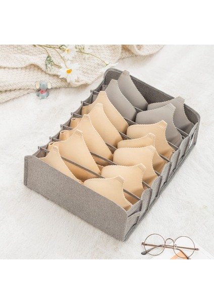 Beyaz Stil Çorap Için Yurt Klozet Organizatörü Ev Ayrılmış Iç Çamaşırı Saklama Kutusu 7 Izgaralar Kot Sutyen Organizatörü Katlanabilir Çekmece Organizatörü (Yurt Dışından)