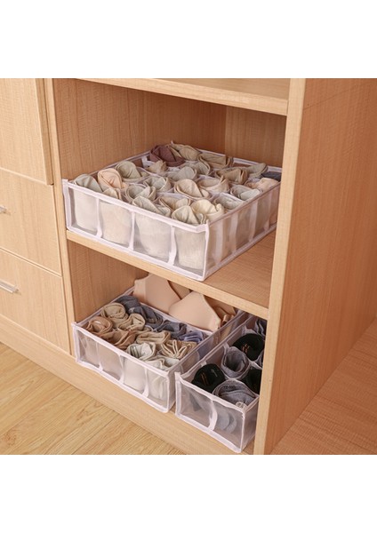 Gri 24 Izgara Stili Katlanır Iç Giyim Saklama Kutusu, Iç Çamaşır Çekmece Bölücüler Külot, Çorap, Külot Için Giysi Organizatör Seti Yeni Moda (Yurt Dışından) modelleri