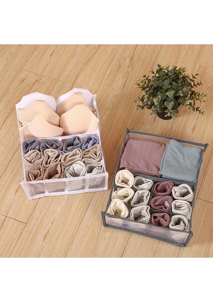 Gri 24 Izgara Stili Katlanır Iç Giyim Saklama Kutusu, Iç Çamaşır Çekmece Bölücüler Külot, Çorap, Külot Için Giysi Organizatör Seti Yeni Moda (Yurt Dışından) indirimleri