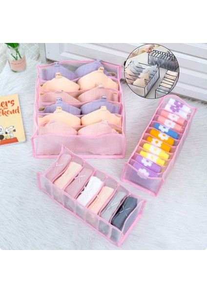 Pembe Stil 11 Izgara 1 Adet Katlanabilir Iç Çamaşırı Depolama Organizatör Kutusu Çorap Eşarp Sutyen Izgara Dolap Çekmece Organizatör Katlanabilir Dolap Kumaş Konteyner (Yurt Dışından) modelleri