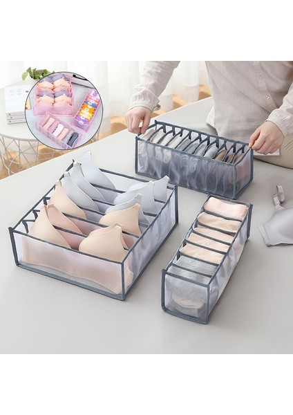 Pembe Stil 11 Izgara 1 Adet Katlanabilir Iç Çamaşırı Depolama Organizatör Kutusu Çorap Eşarp Sutyen Izgara Dolap Çekmece Organizatör Katlanabilir Dolap Kumaş Konteyner (Yurt Dışından) indirimleri