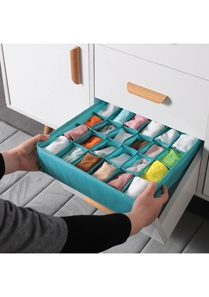 Stil2 - 07 Stili Yıkanabilir Iç Çamaşırı Çekmece Organizatörleri Depolama Bölücüler Dolap Düzenleyici Saklama Kutusu Giysiler Için 24 Izgara Sütyen Atkılar Kravatlar Çorap# (Yurt Dışından) indirimleri