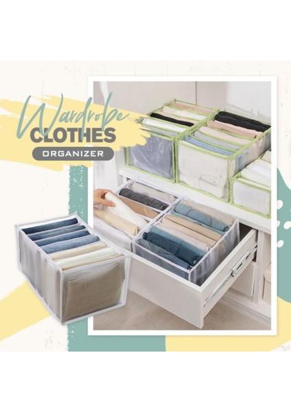 Gri Stil 1 Adet 32X25X17CM Kot Bölmesi Saklama Kutusu Dolap Gardırop Elbise Çekmecesi Örgü Ayırma Organizatör Kutuları Istifleme Katlanabilir Çekmece Organizatörü (Yurt Dışından)