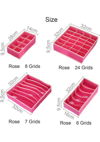 Gül Tarzı 7 Izgara Çok Boyutlu Saklama Kutusu Iç Çamaşırı Dolap Katlanabilir Çekmece Bölücü Kapaklı Klozet Organizatör Saklama Kutusu Kravatlar Çorap Sutyen Yatak Odası (Yurt Dışından) fiyatları