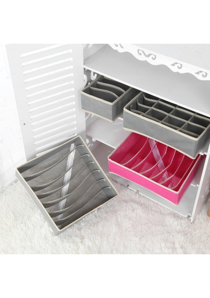 Gül Tarzı 7 Izgara Çok Boyutlu Saklama Kutusu Iç Çamaşırı Dolap Katlanabilir Çekmece Bölücü Kapaklı Klozet Organizatör Saklama Kutusu Kravatlar Çorap Sutyen Yatak Odası (Yurt Dışından) fırsatları