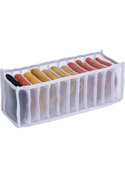 11 Izgara Beyaz Stil Iç Çamaşırı Sutyen Saklama Kutusu Naylon Bölme Dolap Dantel Iç Çamaşırı Eşarp Çorap Sutyen Saklama Kutusu Katlanabilir Bölme Depolama Rafı (Yurt Dışından)