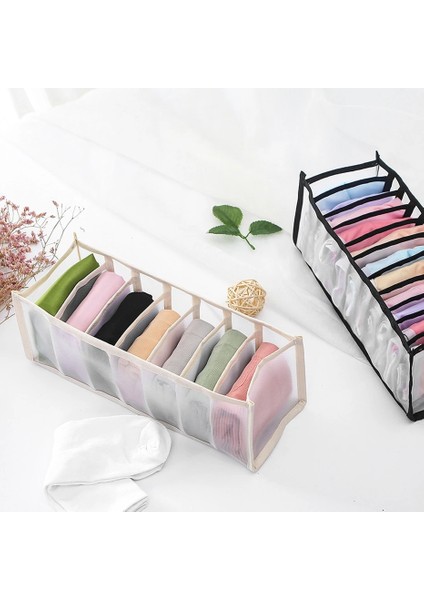 Gri Tarzı 11 Izgara Örgü Sutyen Saklama Kutuları Iç Giyim Çekmecesi Naylon Ev Çok Bit Bölücü Organizatör Dolap Katlanır Kravatlar Çorap Şort (Yurt Dışından) fırsatları