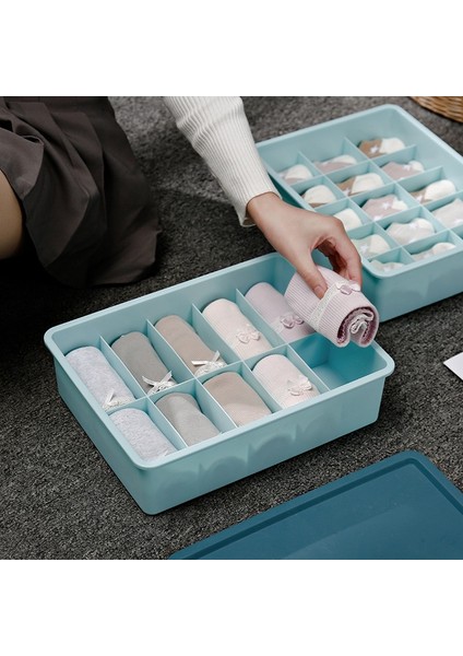 Ordu Yeşili Tarzı Hooqıct Kadın Iç Çamaşırı Organizatör Katlanır Kravatlar Çorap Şort Sutyen Depolama Dolap Çekmece Organizatör Kutusu Plastik Saklama Kutusu (Yurt Dışından) fiyatları