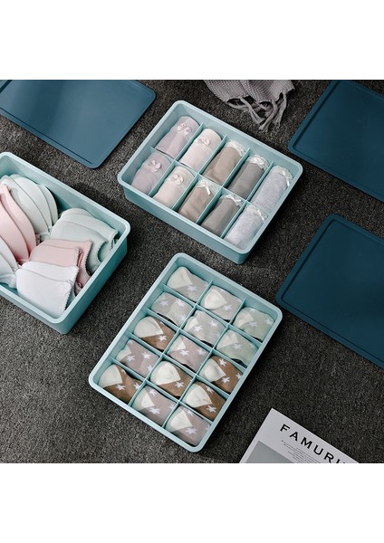 Ordu Yeşili Tarzı Hooqıct Kadın Iç Çamaşırı Organizatör Katlanır Kravatlar Çorap Şort Sutyen Depolama Dolap Çekmece Organizatör Kutusu Plastik Saklama Kutusu (Yurt Dışından) modelleri