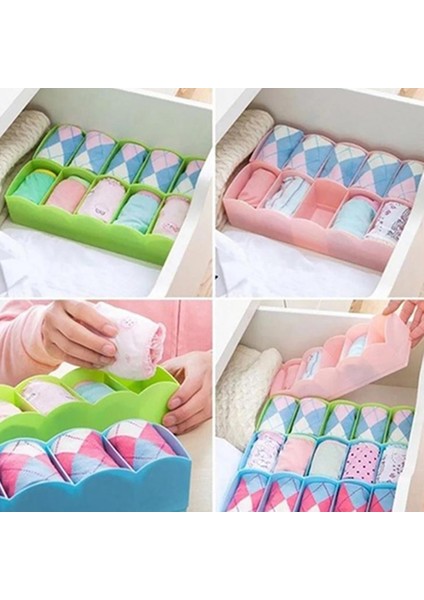 Yeşil Stil Toplama Konteyner Çekmece Iç Çorap Kravat Saklama Kutusu Kozmetik Organizatör Ev Plastik Çeşitli Eşyalar Depolama (Yurt Dışından) fırsatları