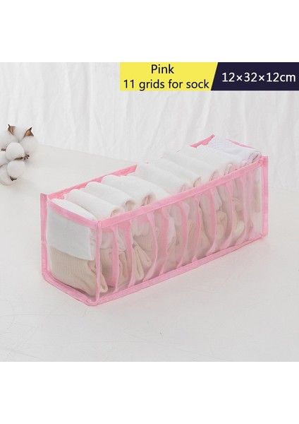 Pembe 11 Izgara Stili Iç Çamaşırı Saklama Kutusu Yurt Klozet Organizatörü Çorap Sutyen Giysileri Için Katlanabilir Çekmece Bölücü Kutuları 7 Izgaralar Iç Çamaşırı Organizatörü (Yurt Dışından) fiyatları