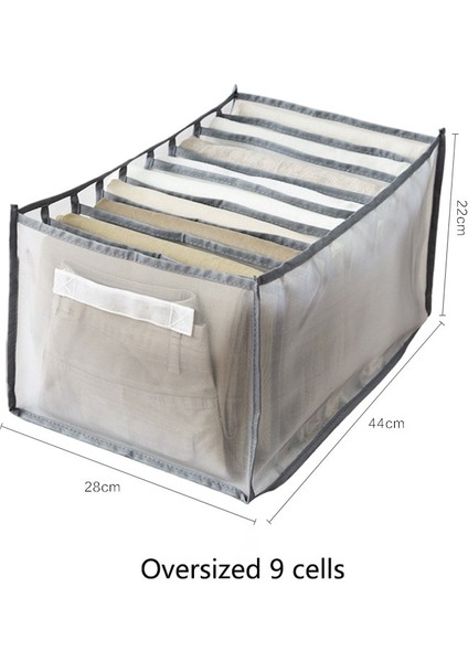 1 Adet Büyük Boy 9gri Tarzı Kot Giysi Bölücü Saklama Kutusu Dolap Çekmece Kalın Pantolon Kazak Iç Çorap Örgü Ayırma Kutuları Yıkanabilir Organizatör Çanta (Yurt Dışından) fiyatları