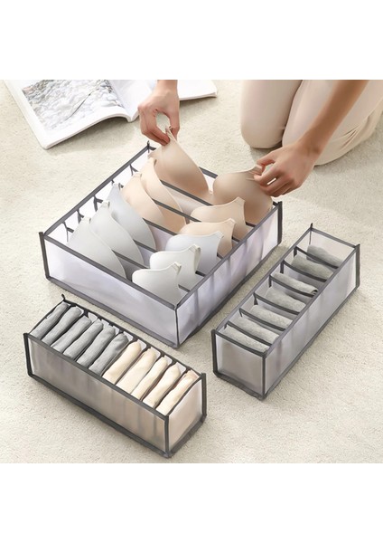 7 Izgara-Siyah Stil Iç Çamaşırı Sütyen Çorap Külot Saklama Kutuları Ev Organizasyonu Dolap Organizatörleri Dolap Dolap Çekmece Bölücü Yatakhane Yerden Tasarruf Edin (Yurt Dışından) indirimleri