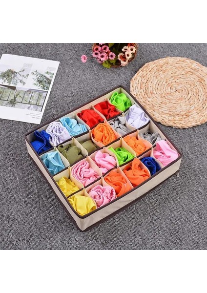 32X32X10CM Stili Yeni Organizatör Giysi Saklama Sutyen Saklama Kutuları Yurdu Klozet Organizatör Katlanır Kravatlar Çorap Şort Ev Saklama Kutusu (Yurt Dışından) indirimleri