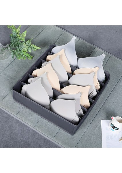 Koyu Gri 6 Izgara Stili Çorap Organizatör Saklama Kutusu Iç Çamaşırı Organizatör Çekmeceler Ayırıcılar Dolap Dolap Organizatörleri Giysi Sutyen Pantolon Saklama Kutusu (Yurt Dışından)