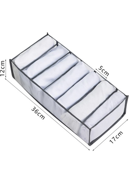 7 Izgara Gri S Stili Dolap Organizatör Iç Çamaşırı Çorap Ev Kabine Bölücü Saklama Kutusu Giysiler Için Depolama Organizatör Katlanabilir Çekmece Organizatör (Yurt Dışından) fiyatları