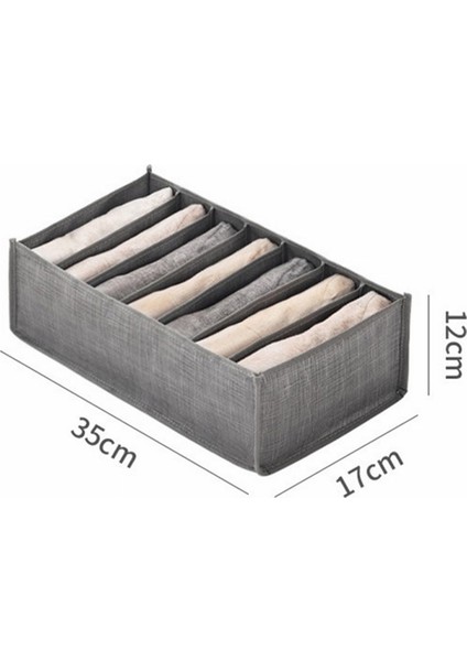 Gri 7 S Stili Kot Saklama Kutuları Klozet Organizatörü Katlanabilir Iç Çamaşır Organizatörleri Pantolon Depolama Bölmeleri Çekmece Organizatörü Gardırop Organizatörü (Yurt Dışından) fiyatları